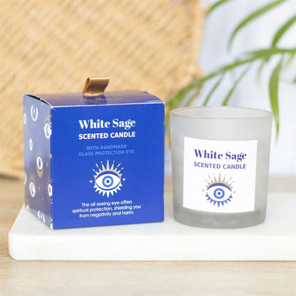 All Seeing Eye White Sage Crystal Chip Protection Candle - ScentiMelti  All Seeing Eye White Sage Crystal Chip Protection Candle