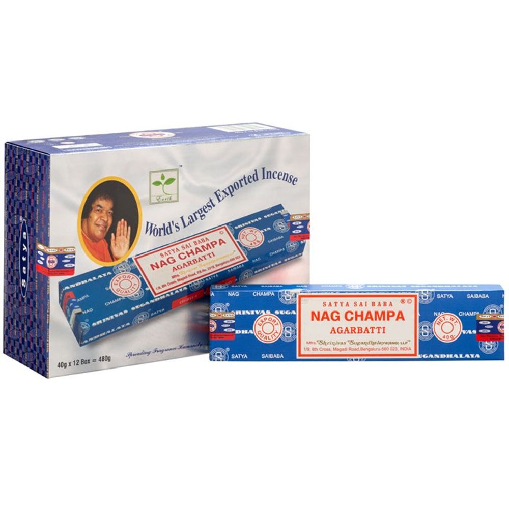 Set of 12 Packets of 40g Sai Baba Nagchampa Incense Sticks - ScentiMelti  Set of 12 Packets of 40g Sai Baba Nagchampa Incense Sticks