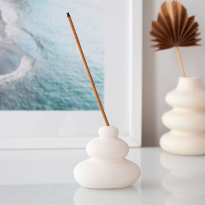 Cream Speckle Balancing Stones Incense Stick Holder - ScentiMelti  Cream Speckle Balancing Stones Incense Stick Holder