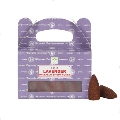 Set of 6 Packets of Satya Lavender Backflow Dhoop Cones - ScentiMelti  Set of 6 Packets of Satya Lavender Backflow Dhoop Cones