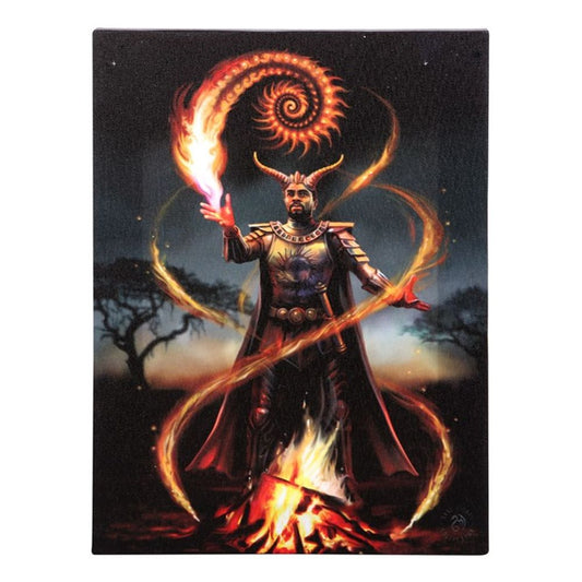 19x25cm Fire Element Wizard Canvas Plaque by Anne Stokes - ScentiMelti  19x25cm Fire Element Wizard Canvas Plaque by Anne Stokes