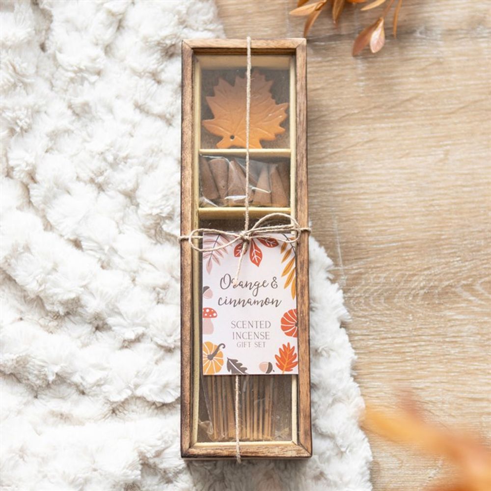 Autumn Leaf Orange & Cinnamon Incense Gift Set