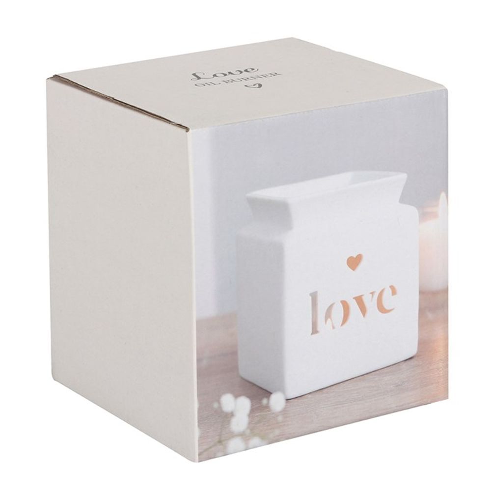 White Love Cut Out Oil Burner - ScentiMelti  White Love Cut Out Oil Burner