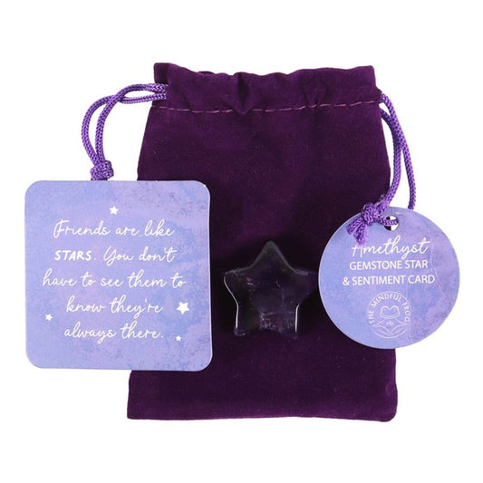 Friends Are Like Stars Lucky Amethyst Crystal Star in a Bag - ScentiMelti  Friends Are Like Stars Lucky Amethyst Crystal Star in a Bag