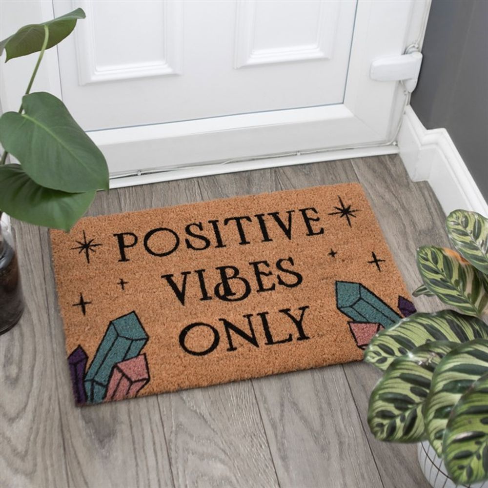 Natural Positive Vibes Only Doormat - ScentiMelti Home Fragrance, Beauty & Gifts UK