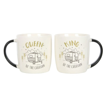 King and Queen Couples Caravan Mug Set - ScentiMelti Home Fragrance, Beauty & Gifts UK