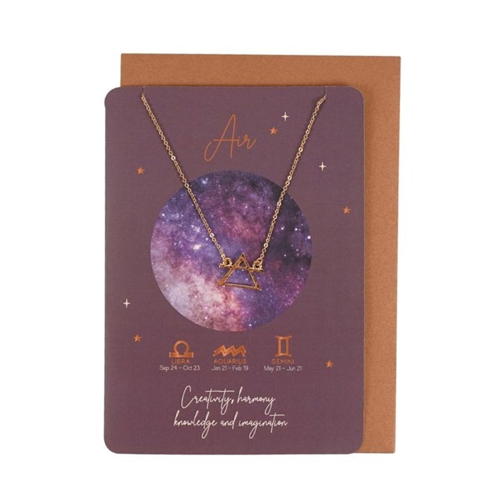 Air Element Zodiac Necklace Card - ScentiMelti  Air Element Zodiac Necklace Card