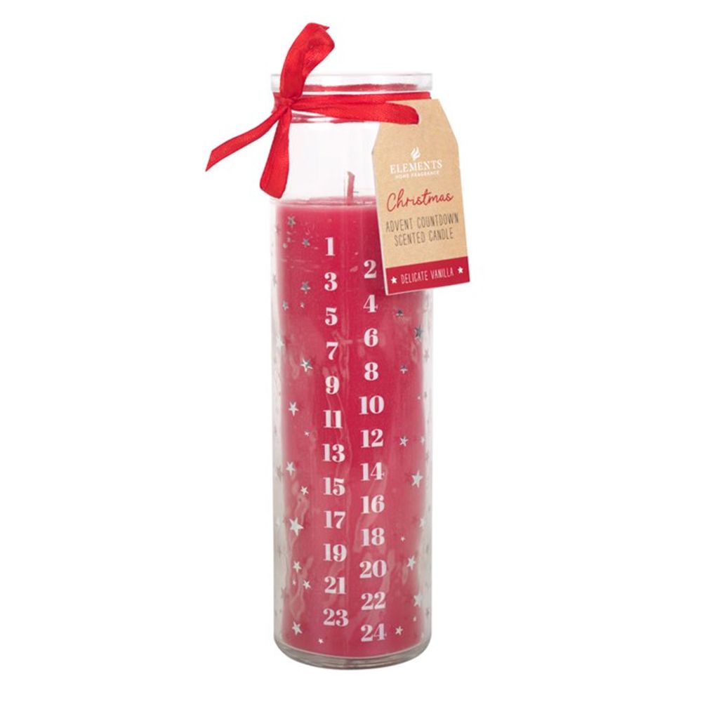 Red Vanilla Advent Tube Candle - ScentiMelti  Red Vanilla Advent Tube Candle