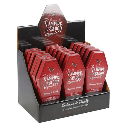 Set of 18 Vampire Blood Incense Stick Packs with Coffin Holder - ScentiMelti  Set of 18 Vampire Blood Incense Stick Packs with Coffin Holder