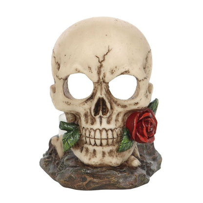 Skull Rose Tealight Holder - ScentiMelti  Skull Rose Tealight Holder