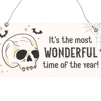 Most Wonderful Time of the Year Skull Hanging Sign - ScentiMelti  Most Wonderful Time of the Year Skull Hanging Sign