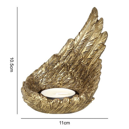 Gold Single Raised Angel Wing Candle Holder - ScentiMelti  Gold Single Raised Angel Wing Candle Holder