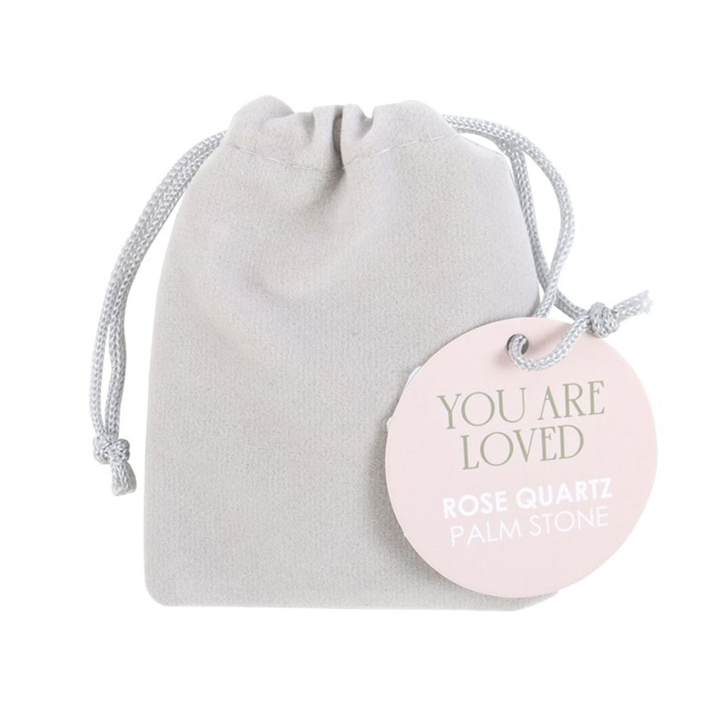 You Are Loved Rose Quartz Crystal Palm Stone - ScentiMelti  You Are Loved Rose Quartz Crystal Palm Stone