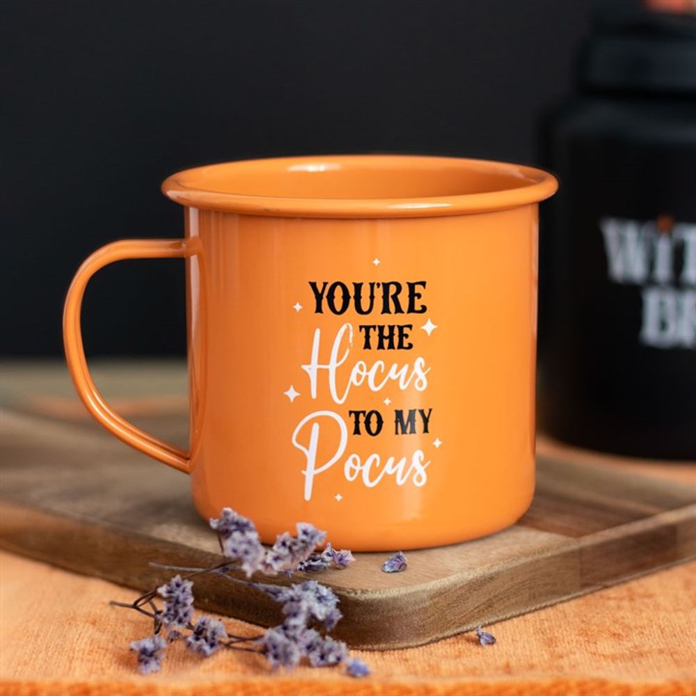 You're The Hocus To My Pocus Enamel Mug - ScentiMelti Home Fragrance, Beauty & Gifts UK