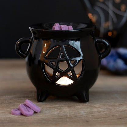 Pentagram Cauldron Oil Burner - ScentiMelti  Pentagram Cauldron Oil Burner