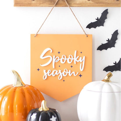 Orange Spooky Season Hanging Sign - ScentiMelti Home Fragrance, Beauty & Gifts UK