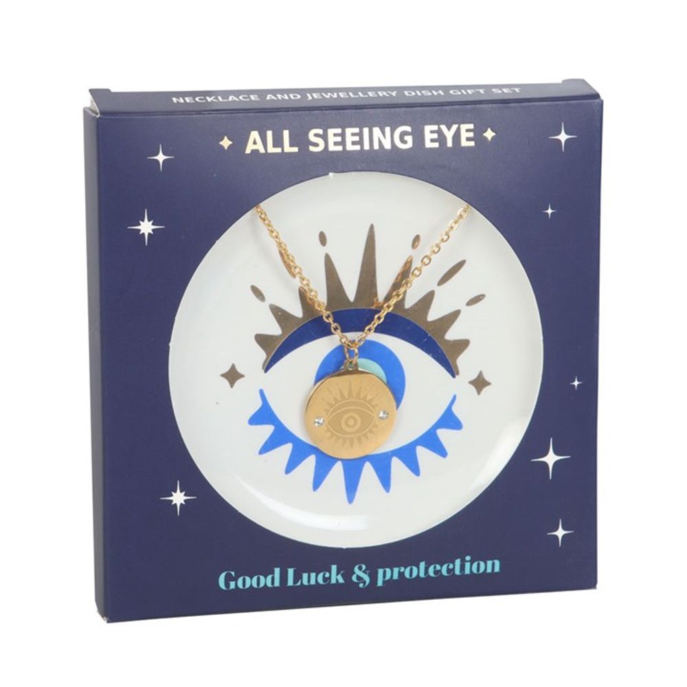 All Seeing Eye Necklace & Dish Gift Set - ScentiMelti  All Seeing Eye Necklace & Dish Gift Set