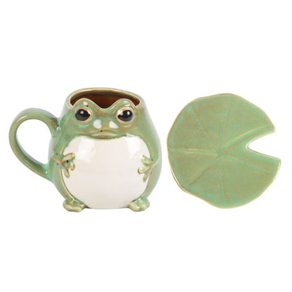 Frog Shaped Mug and Lily Pad Saucer - ScentiMelti  Frog Shaped Mug and Lily Pad Saucer