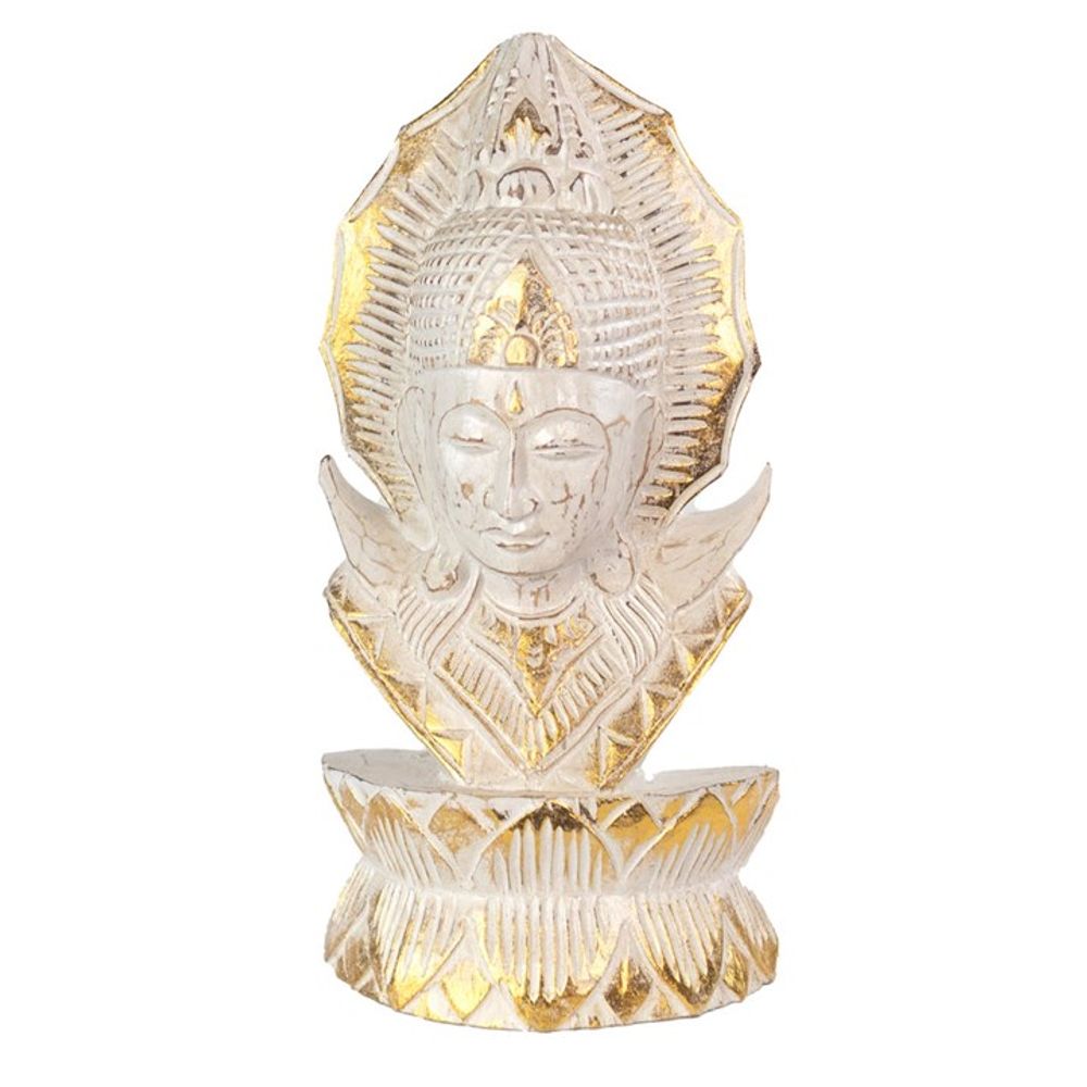 Whitewash Albasia Wood Thai Buddha - ScentiMelti  Whitewash Albasia Wood Thai Buddha