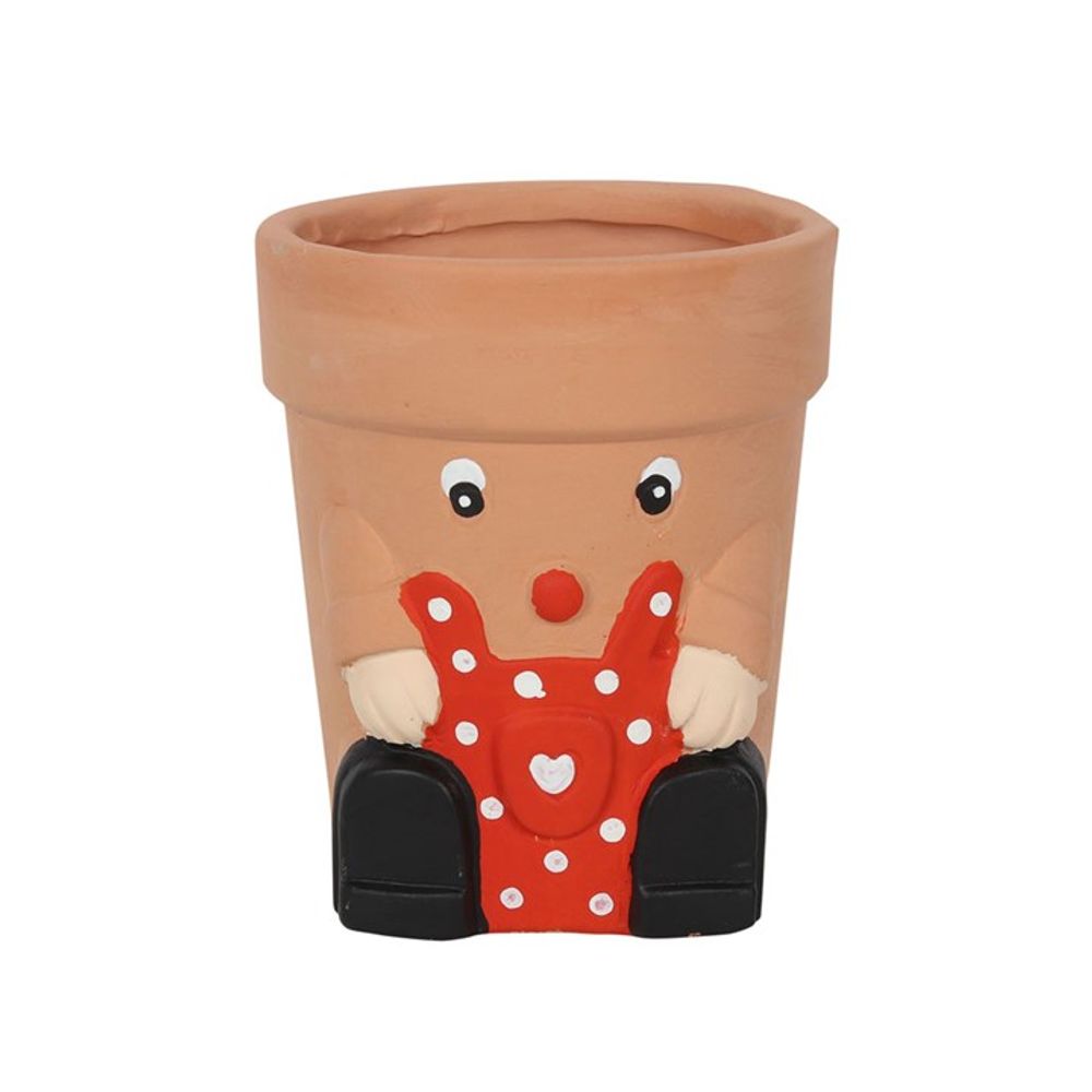 Red Pot Man Terracotta Plant Pot - ScentiMelti  Red Pot Man Terracotta Plant Pot