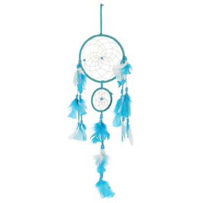 Teal Double Dreamcatcher with Tassels - ScentiMelti  Teal Double Dreamcatcher with Tassels