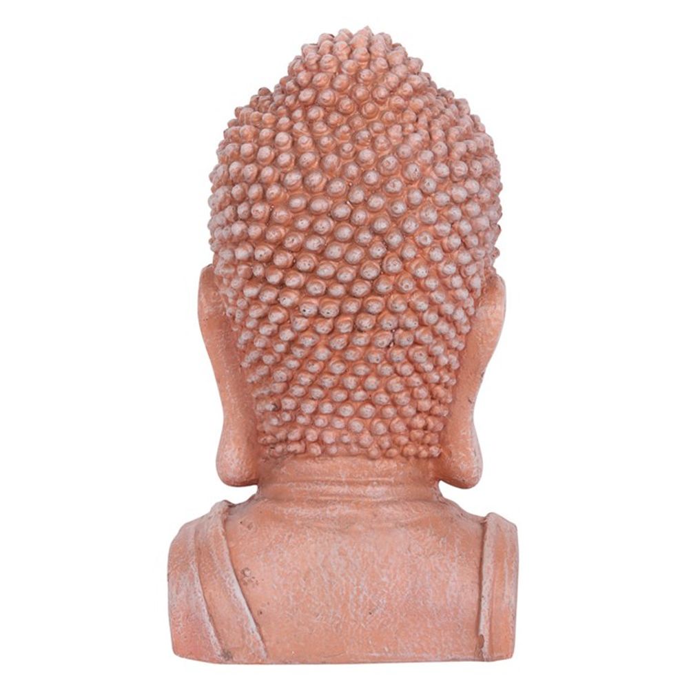 41cm Terracotta Effect Buddha Head Ornament - ScentiMelti  41cm Terracotta Effect Buddha Head Ornament