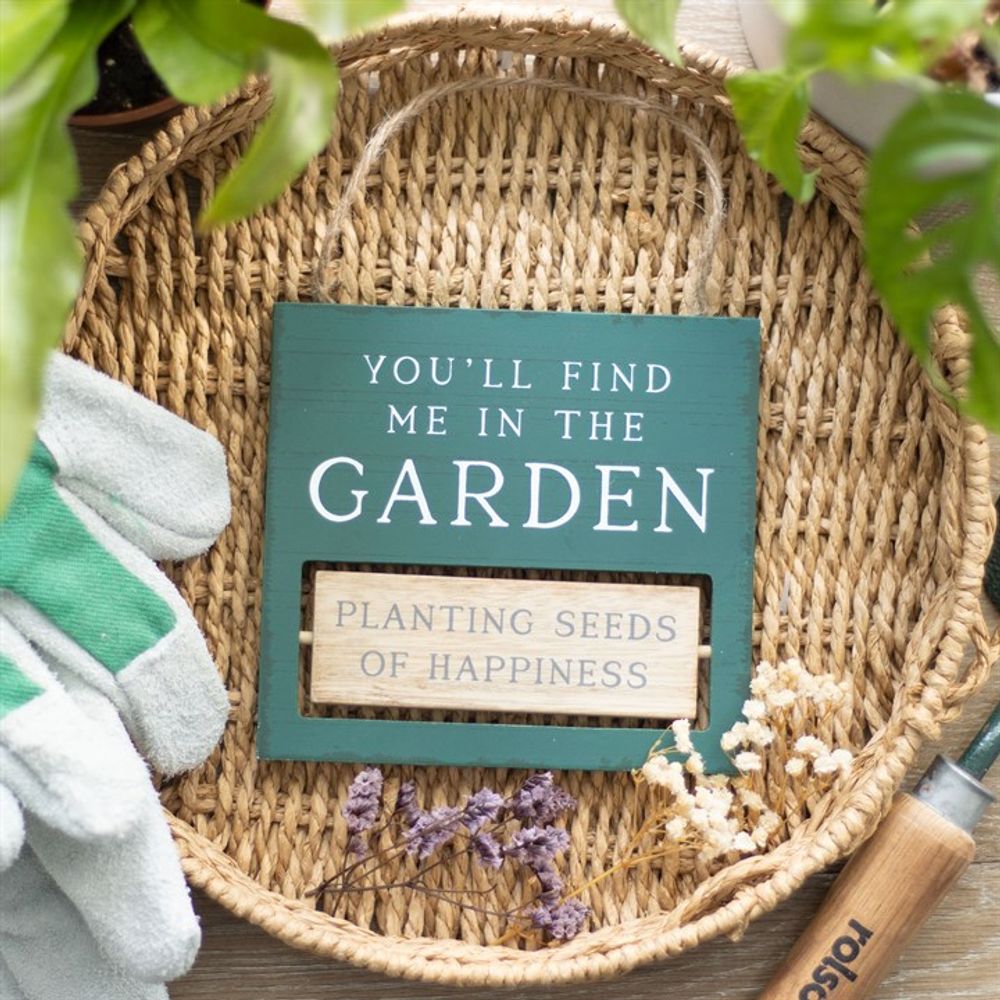 You'll Find Me in the Garden Reversible Hanging Sign - ScentiMelti  You'll Find Me in the Garden Reversible Hanging Sign