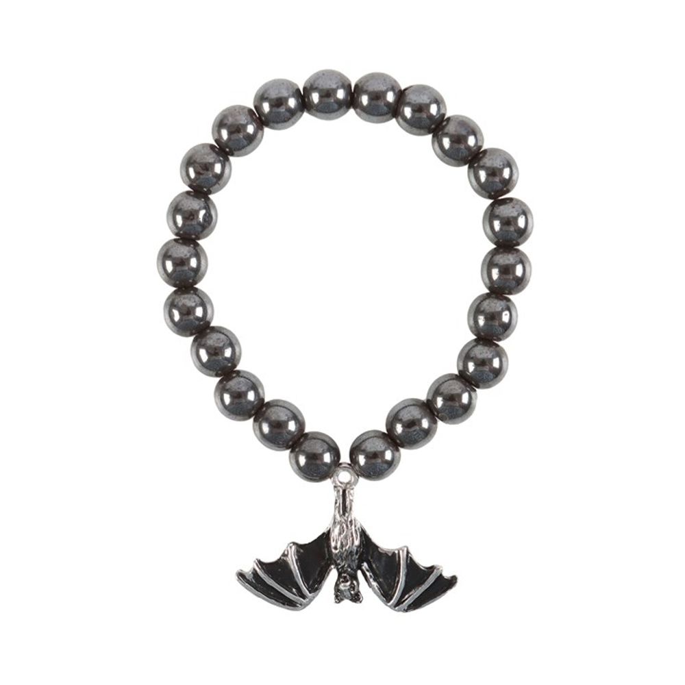 Hanging Bat Hematite Charm Bracelet - ScentiMelti Home Fragrance, Beauty & Gifts UK