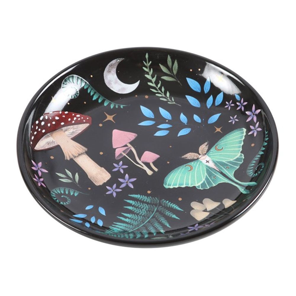 Round Dark Forest Print Trinket Dish - ScentiMelti Home Fragrance, Beauty & Gifts UK