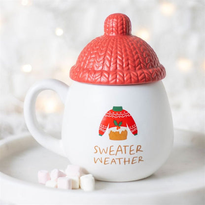 Sweater Weather Lidded Mug - ScentiMelti  Sweater Weather Lidded Mug