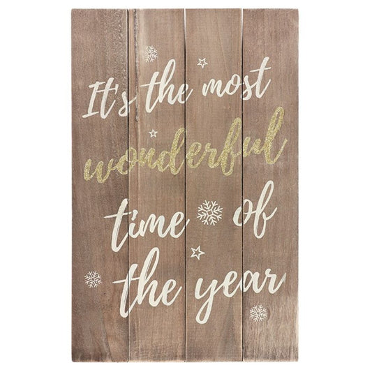 It's the Most Wonderful Time of the Year Wooden Plaque - ScentiMelti  It's the Most Wonderful Time of the Year Wooden Plaque