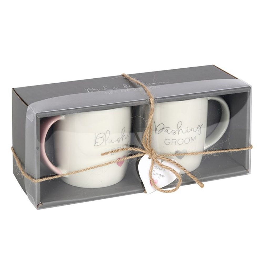 Blushing Bride Dashing Groom Ceramic Mug Set - ScentiMelti  Blushing Bride Dashing Groom Ceramic Mug Set