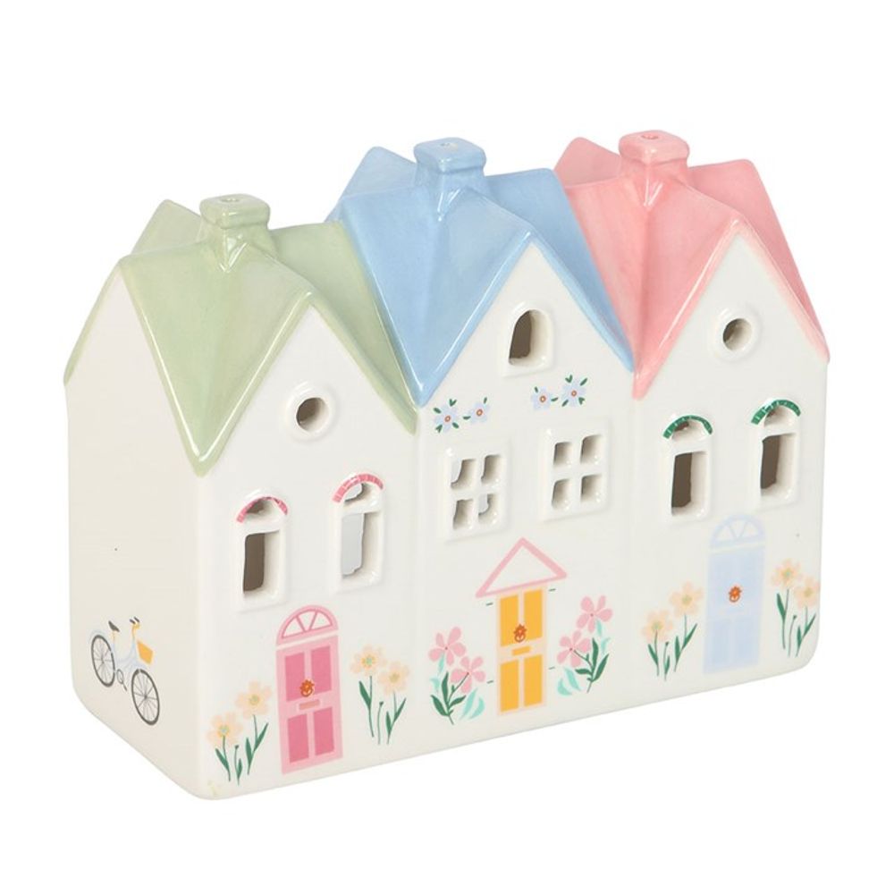 Pastel House Incense Cone Burner and Tealight Holder - ScentiMelti Home Fragrance, Beauty & Gifts UK