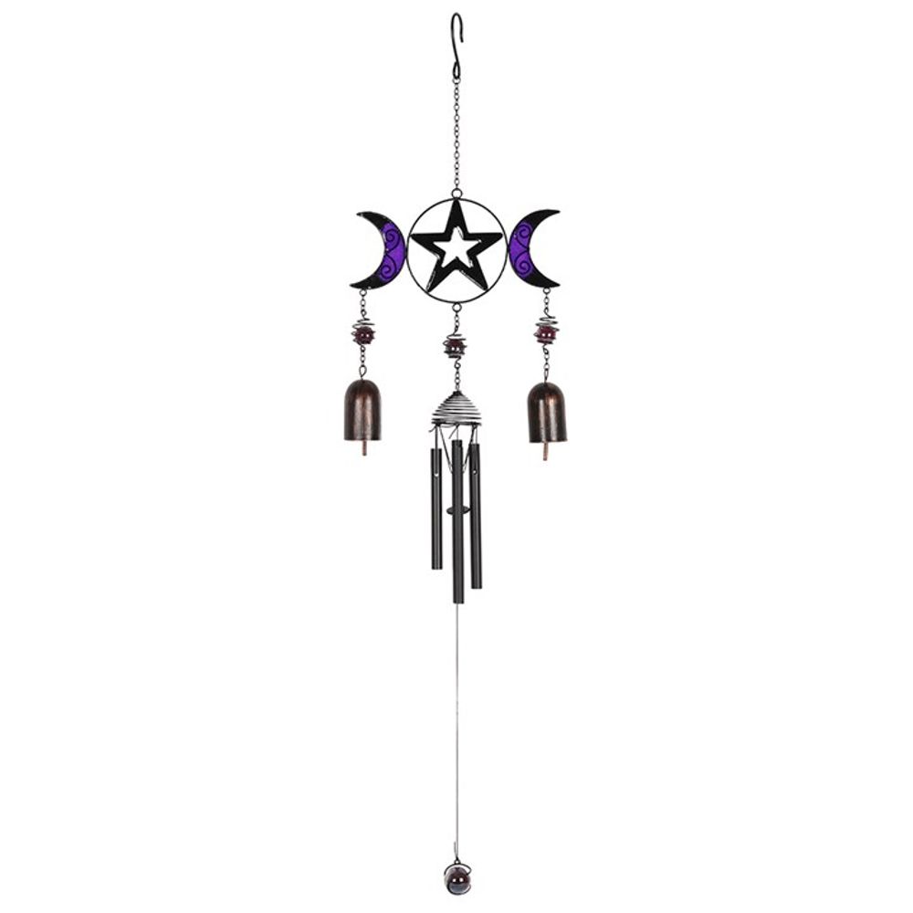 Triple Moon Windchime with Bells - ScentiMelti  Triple Moon Windchime with Bells