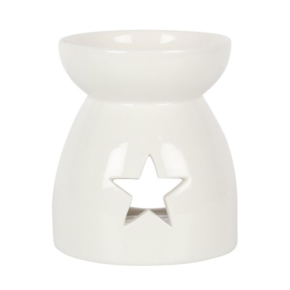 White Star Cut Out Oil Burner - ScentiMelti  White Star Cut Out Oil Burner