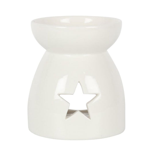 White Star Cut Out Oil Burner - ScentiMelti  White Star Cut Out Oil Burner