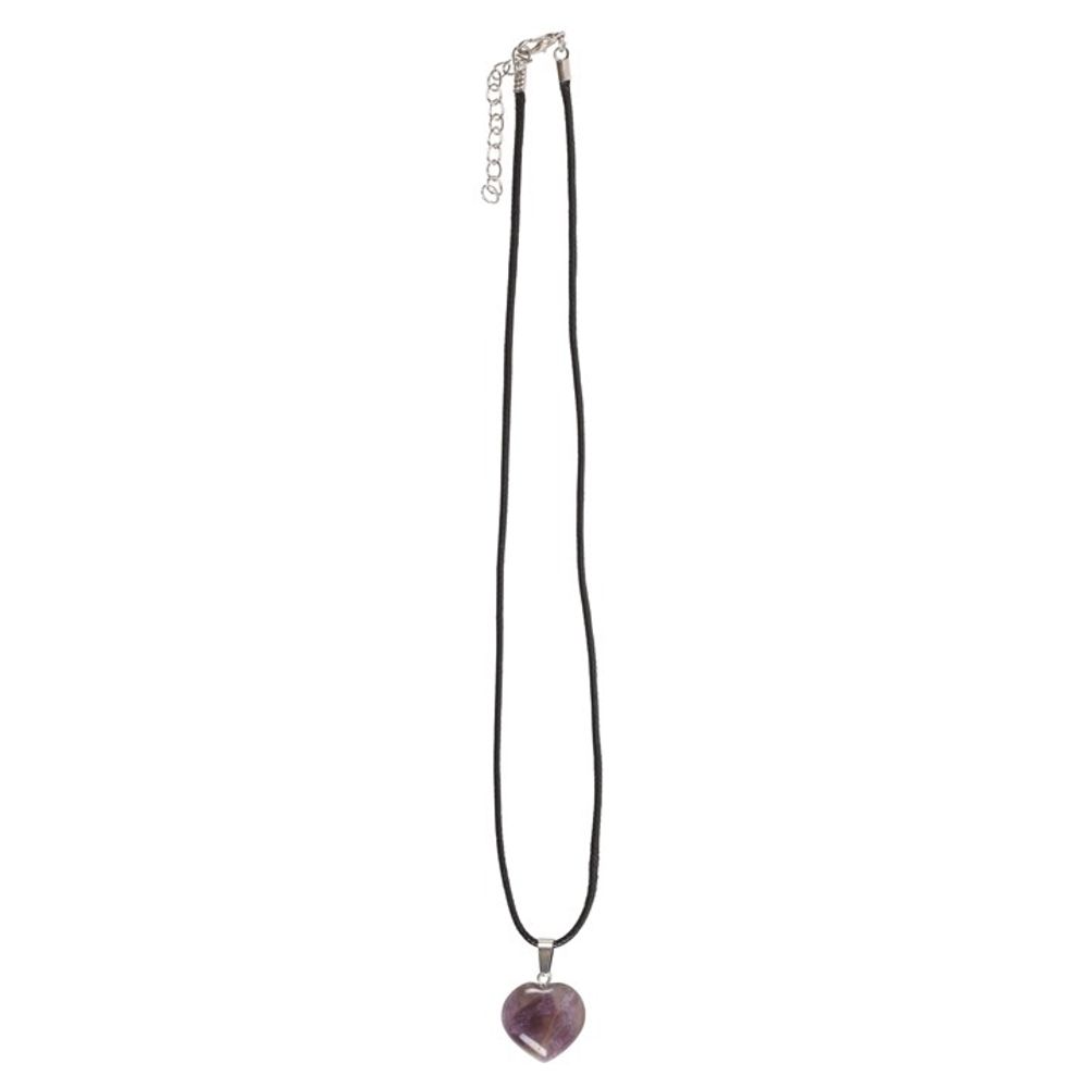 Amethyst Healing Crystal Heart Necklace - ScentiMelti  Amethyst Healing Crystal Heart Necklace