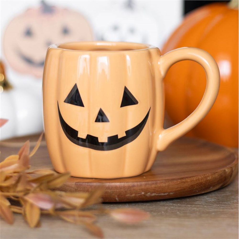 Jack-o'-Lantern Pumpkin Shaped Mug - ScentiMelti  Jack-o'-Lantern Pumpkin Shaped Mug