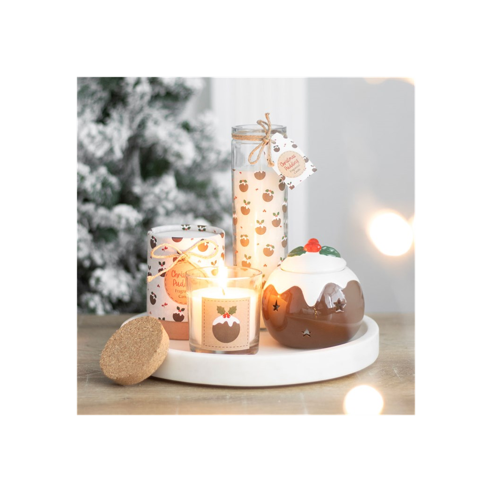 Christmas Pudding Tube Candle - ScentiMelti  Christmas Pudding Tube Candle