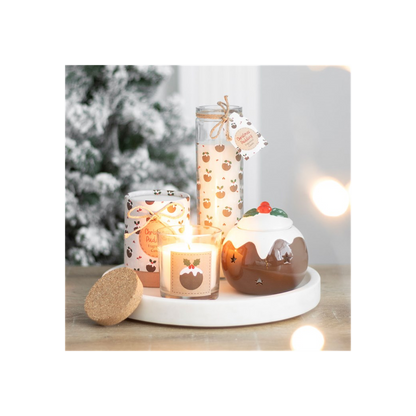 Christmas Pudding Tube Candle - ScentiMelti  Christmas Pudding Tube Candle