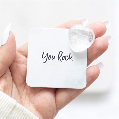 You Rock Clear Quartz Crystal Heart in a Bag - ScentiMelti  You Rock Clear Quartz Crystal Heart in a Bag