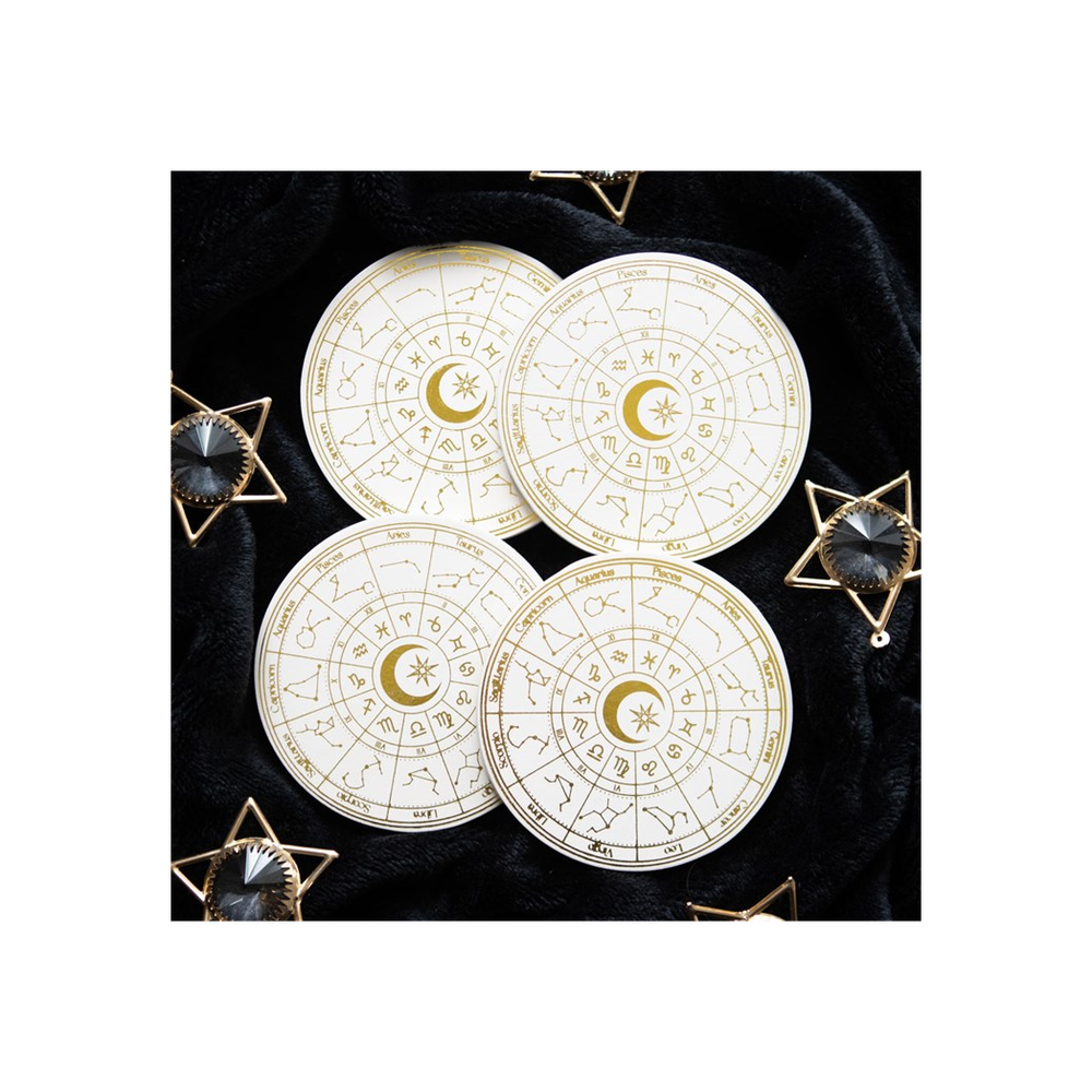 Astrology Wheel Coaster Set - ScentiMelti  Astrology Wheel Coaster Set