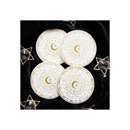 Astrology Wheel Coaster Set - ScentiMelti  Astrology Wheel Coaster Set