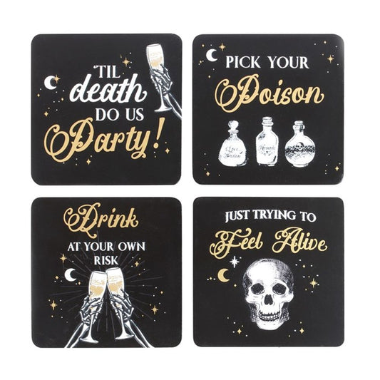 Til Death Do Us Party Coaster Set - ScentiMelti  Til Death Do Us Party Coaster Set