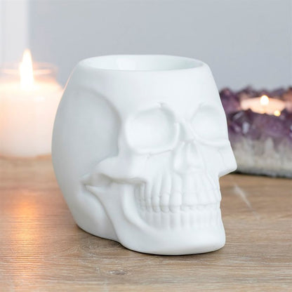 White Skull Oil Burner - ScentiMelti  White Skull Oil Burner