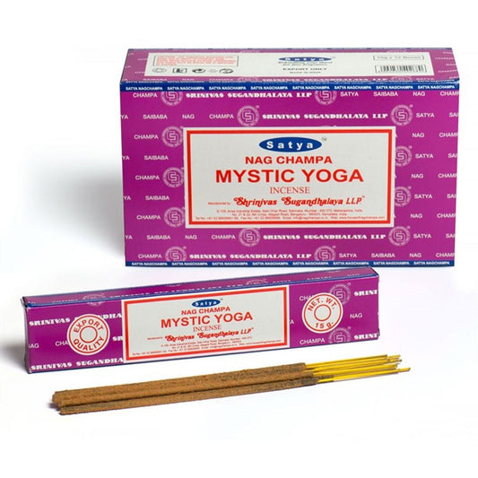 Set of 12 Packets of Mystic Yoga Incense Sticks by Satya - ScentiMelti  Set of 12 Packets of Mystic Yoga Incense Sticks by Satya