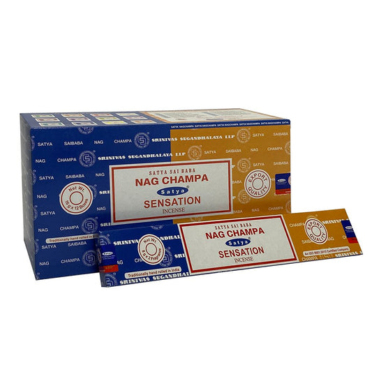 Set of 12 Packets of Combo Satya Incense - Nag Champa Sensation