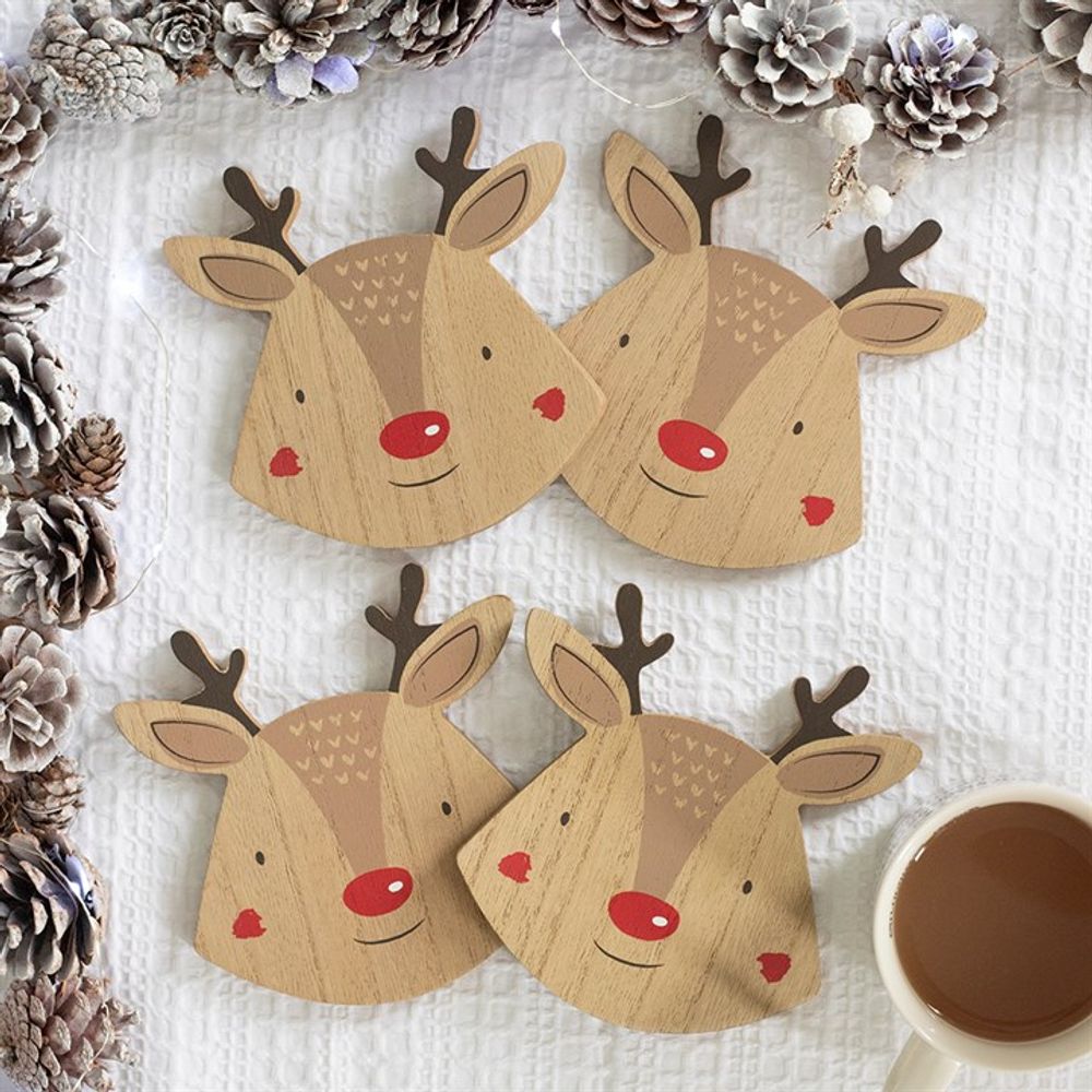 Set of 4 Reindeer Coasters - ScentiMelti  Set of 4 Reindeer Coasters