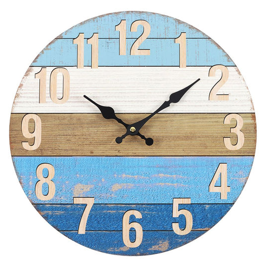 Nautical Blue Weathered Wall Clock - ScentiMelti Home Fragrance, Beauty & Gifts UK