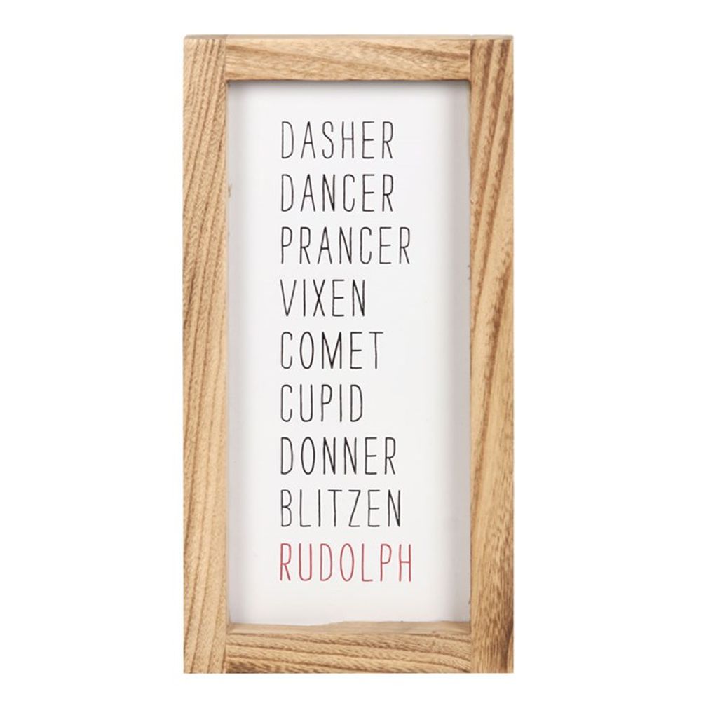 Reindeer Names Wooden Sign - ScentiMelti  Reindeer Names Wooden Sign